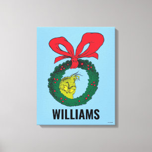 Personalisierter klassischer Grinch   Weihnachtskr Leinwanddruck