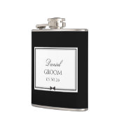 Personalisierter klassischer Hochzeitstil Flachmann (Links)