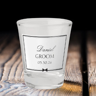 Personalisierter klassischer Hochzeitstil Schnapsglas