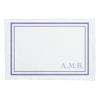 Personalisierter Klassischer Lavendel-Monogramm-St Kissenbezug
