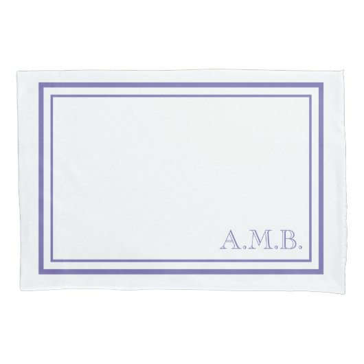 Personalisierter Klassischer Lavendel-Monogramm-St Kissenbezug (Vorderseite)