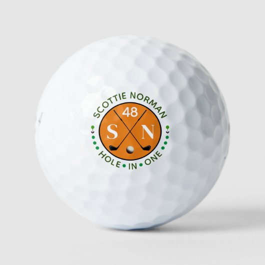 Personalisierter Klassischer Loch-in-One-Name Golfball (Vorderseite)