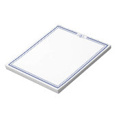 Personalisierter klassischer Monogramm-Initial-Nam Notizblock (Rotiert)