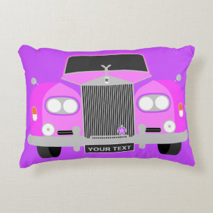 Personalisierter klassischer Pink-Limousine-Wagen Zierkissen