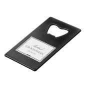 Personalisierter klassischer Simple Bowtie Trauzeu Geldbeutel Flaschenöffner (Vorderseite Schrägansicht)