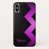 Personalisierter, klassischer Violettakzent Case-Mate iPhone Hülle (Rückseite)