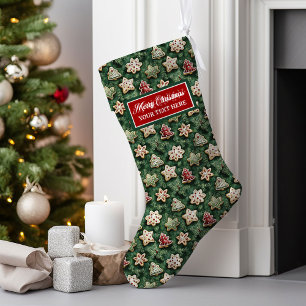 Personalisierter klassischer Weihnachtsmann Strump Großer Weihnachtsstrumpf
