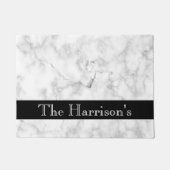 Personalisierter klassischer weißer grauer und fußmatte (Vorderseite)