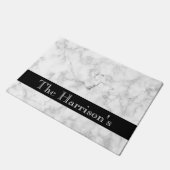 Personalisierter klassischer weißer grauer und fußmatte (Schrägansicht)