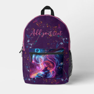 Personalisierter Klavier-Rucksack - Namen oder Tex Bedruckter Rucksack