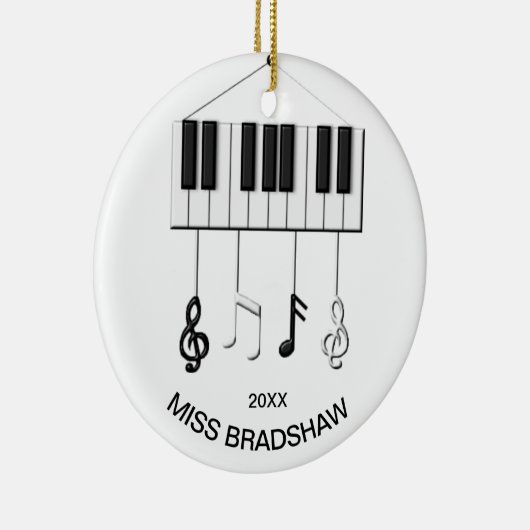 Personalisierter Klavierlehrer Ornament (Rechts)