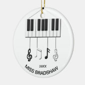 Personalisierter Klavierlehrer Ornament (Links)