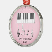 Personalisierter Klavierlehrer Ornament Aus Metall (Links)