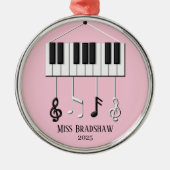 Personalisierter Klavierlehrer Ornament Aus Metall (Vorne)