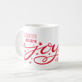 Personalisierter kleiner Cup der Joy Hand Letter T Kaffeetasse (Vorderseite Links)