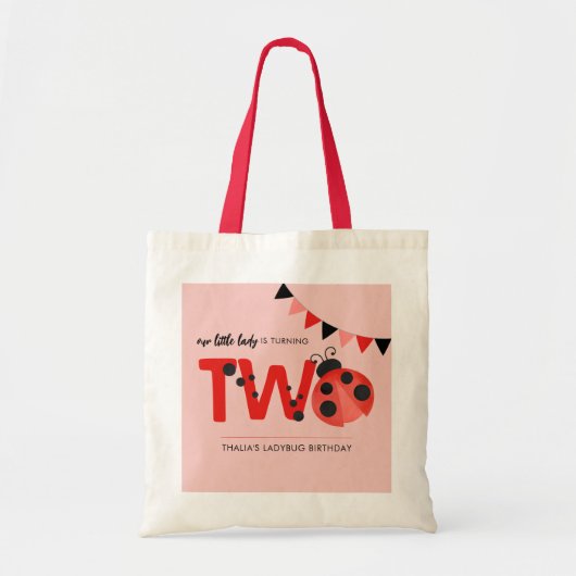 Personalisierter kleiner Lady Ladybug-Tragebeutel Tragetasche (Vorne)