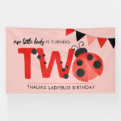Personalisierter Kleiner Ladybug Marienkäfer Groß Banner (Horizontal)
