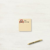 Personalisierter kleiner roter LKW Post-it Klebezettel (Auf Schreibtisch)