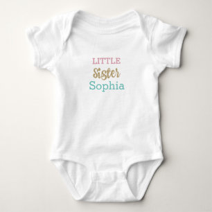 PERSONALISIERTER KLEINER SCHWESTER BABY STRAMPLER