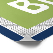 Personalisierter Kleiner Sportspieler Name Poster (Ecke)