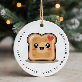 Personalisierter kleiner Toast zu Ihrem Rentengesc Keramik Ornament