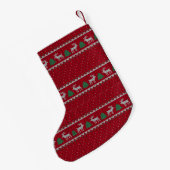 personalisierter kleiner Weihnachtsstrumpf im rust (Rückseite (Hängend))