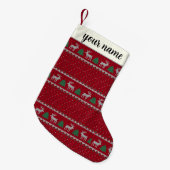 personalisierter kleiner Weihnachtsstrumpf im rust (Vorderansicht (hängend))