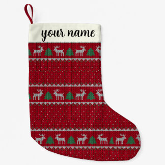 personalisierter kleiner Weihnachtsstrumpf im rust