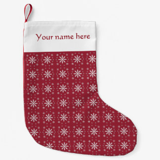 Personalisierter kleiner weißer weihnachtsstrumpf