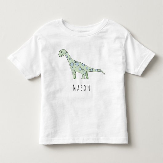 Personalisierter Kleinkind Doodle Dinosaurier mit  Kleinkind T-shirt (Vorderseite)