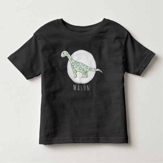 Personalisierter Kleinkind Doodle Dinosaurier mit  Kleinkind T-shirt (Vorderseite)