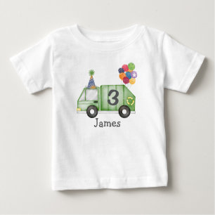 Personalisierter Kleinkinder Garbage Truck Geburts Baby T-shirt