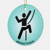 Personalisierter Klettergarten Keramik Ornament (Links)