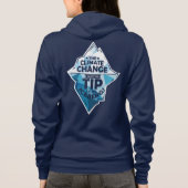 Personalisierter Klimawandel Tipp des Eisbergs Hoodie (Rückseite)