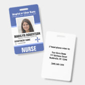 Personalisierter Klinikmitarbeiter Ausweis (Vorder- & Rückseite)