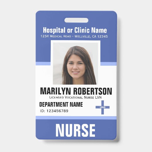 Personalisierter Klinikmitarbeiter Ausweis (Vorderseite)