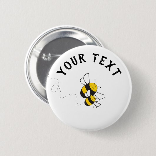 Personalisierter Knopf für Hummeldusche Button (Vorne & Hinten)