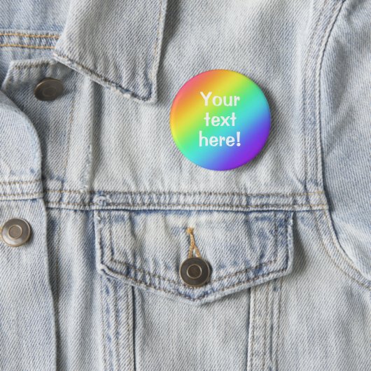 Personalisierter Knopf mit Hellbogenfarben Button (Beispiel)