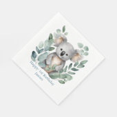 Personalisierter Koala Bär Geburtstag Serviette (Ecke)