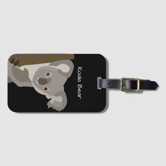 Personalisierter Koala-Bär Gepäckanhänger (Vorderseite (Horizontal))