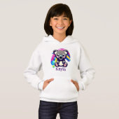 Personalisierter Koala-Bär und Regenbogen Hoodie (Vorne ganz)