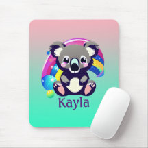 Personalisierter Koala-Bär und Regenbogen