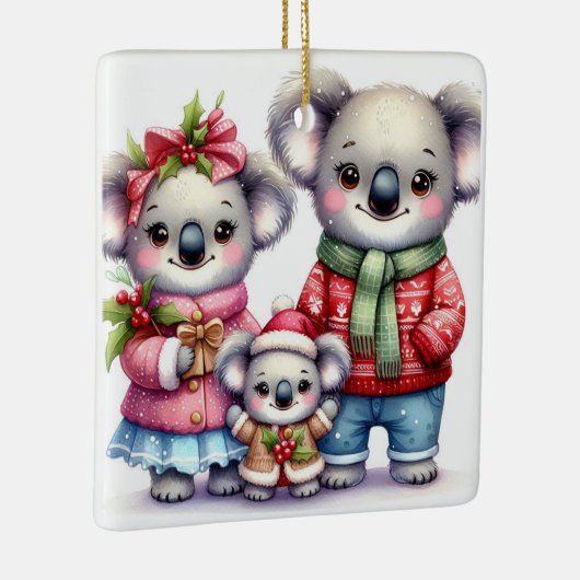 Personalisierter Koala Bär Weihnachten Keramikornament (Rechts)