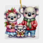 Personalisierter Koala Bär Weihnachten Keramikornament (Vorderseite)