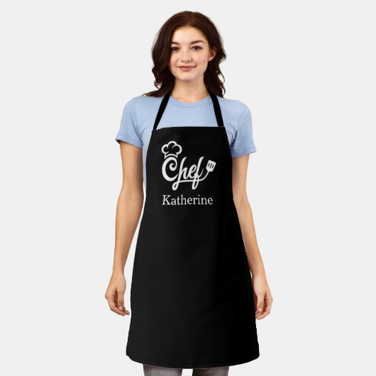 Personalisierter Koch Custom Name Kochen Schürze (Getragen)