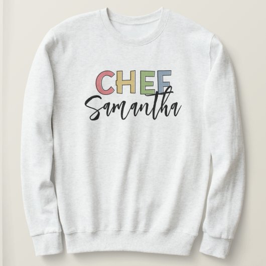 Personalisierter Koch Farbige Niedliche Geschenke Sweatshirt (Design vorne)
