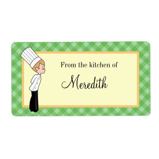 Personalisierter Koch Großes Label #2 (Vorne)