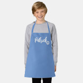 Personalisierter Koch, jeder Name Kind Baker Blue Schürze (Getragen)
