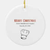 Personalisierter Koch Keramikornament (Hinten)