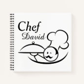 Personalisierter Koch Minimalistisch Illustration Notizblock (Vorderseite)